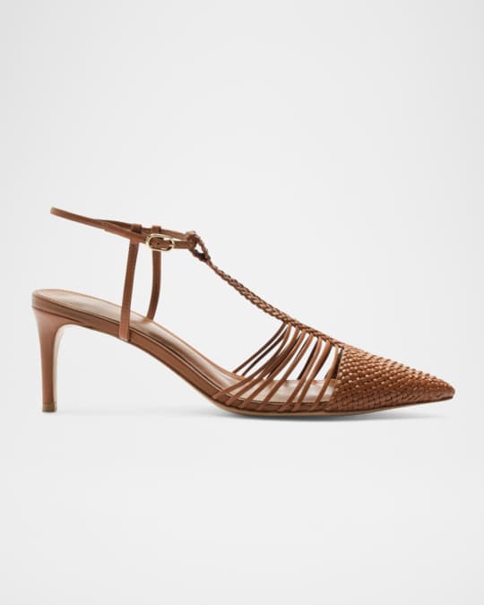 Nessa Pointed Woven Leather Sandals