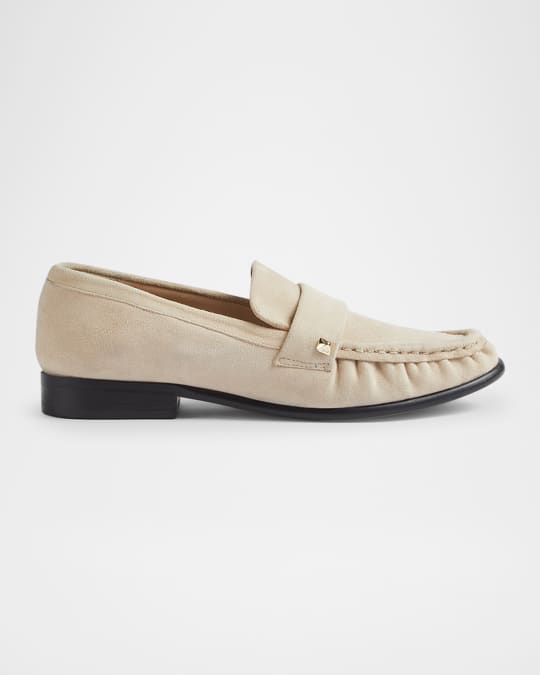 Adira Suede Stud Slip-On Loafers