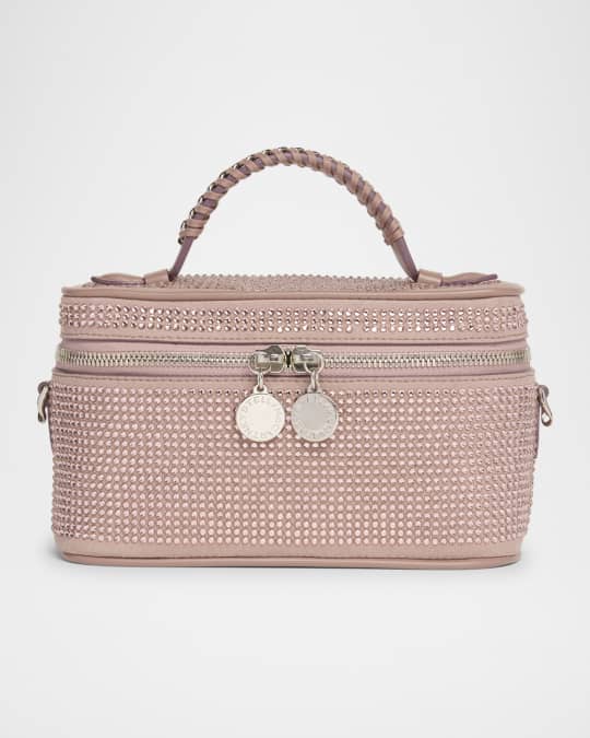 Allover Crystal Vegan Suede Cosmetic Case