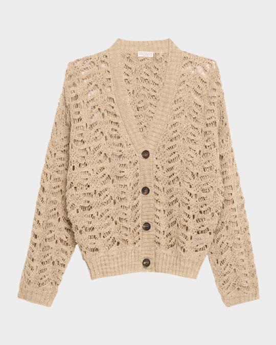 Cardigan Ouvert Paillettes Brunello Cucinelli Gris - Taille XXS - NEUF (sans étiquettes)
