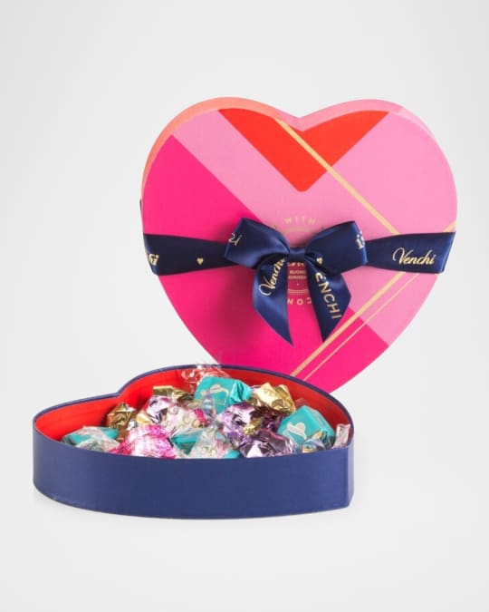 14-Piece Assorted Chocolates in Heart Box - Valentine's Day 2025