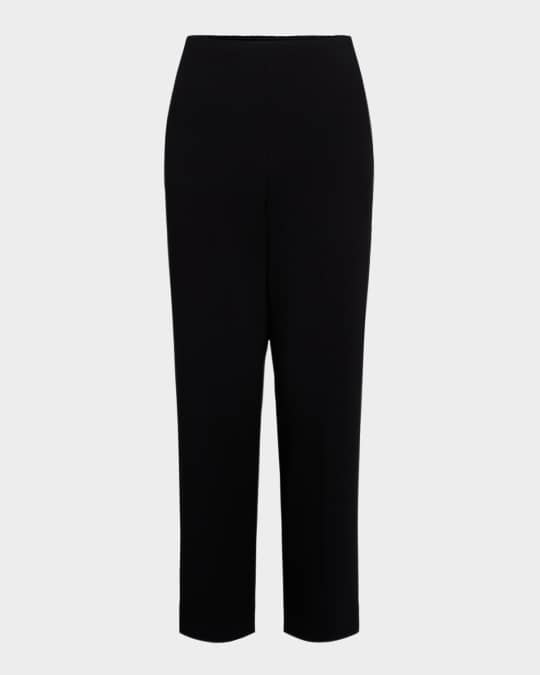 Mid-Rise Velvet Stripe Pull-On Pants