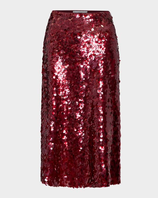 Lucite Straight Sequin Skirt