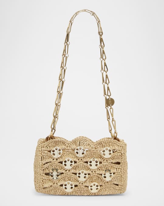 Sac a Main Disc-Link Raffia Shoulder Bag
