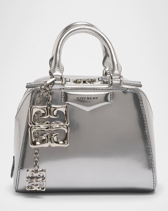 Antigona Nano Cube Crossbody Bag in Metallic Leather 