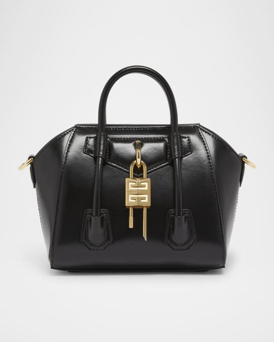 Antigona Toy Lock Top-Handle Bag in Leather