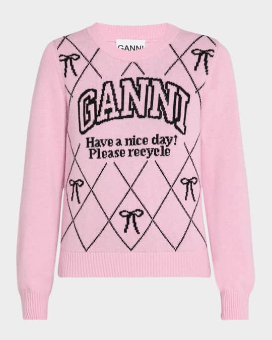 Graphic Wool-Blend Crewneck Sweater