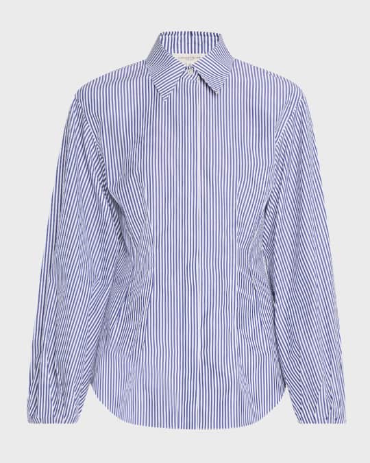 Striped Button-Down Cotton Shirt