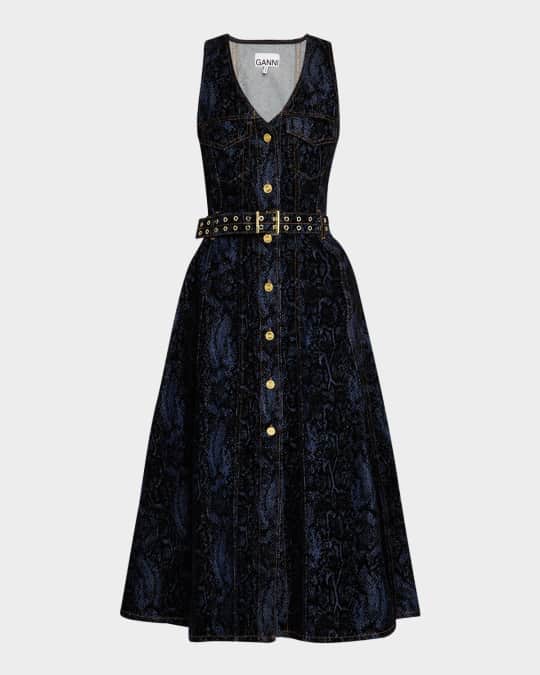 ワンピース GANNI Midi Dress ガニー GANNI GANNI ワンピース Cotton Poplin Midi Dress