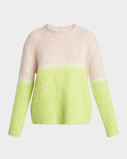 Loewe Bi-Color Fuzzy Sweater | Neiman Marcus