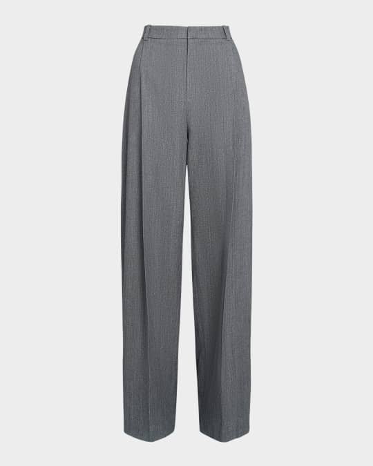 High-Rise Wool Twill Trousers
