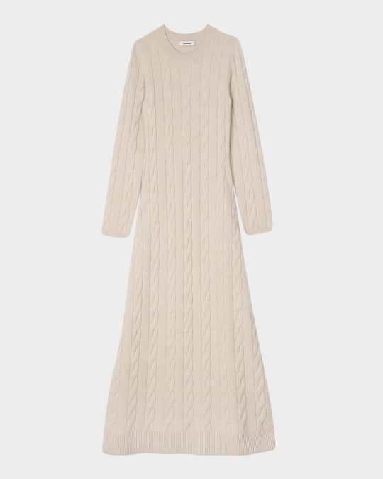 Sandro Maelys Cable-Knit Maxi Sweater Dress | Neiman Marcus