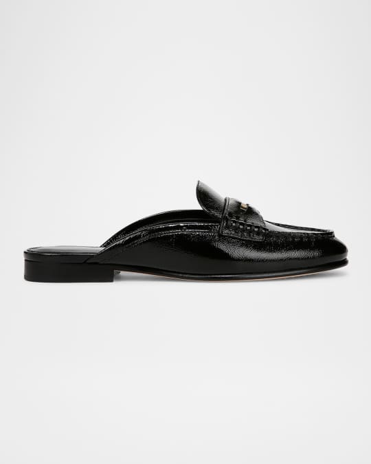 Leather Penny Loafer Mules