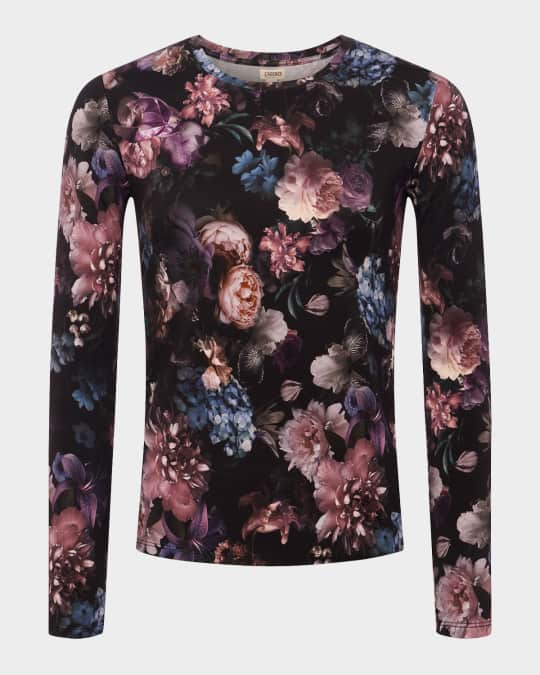 Tess Long-Sleeve Vintage Flower Tee