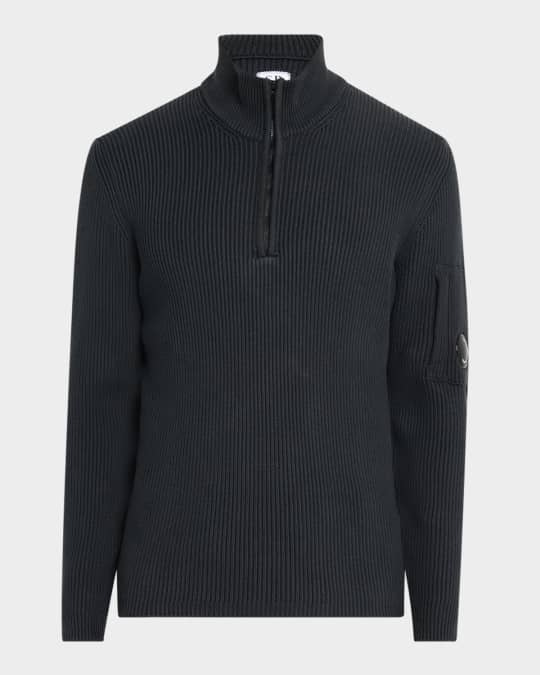 Men's Ribbed Quarter-Zip Sweater