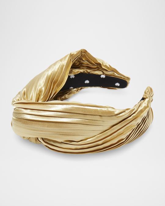 Lele Sadoughi Greta Twist Knotted Metallic Headband | Neiman  display picture 2