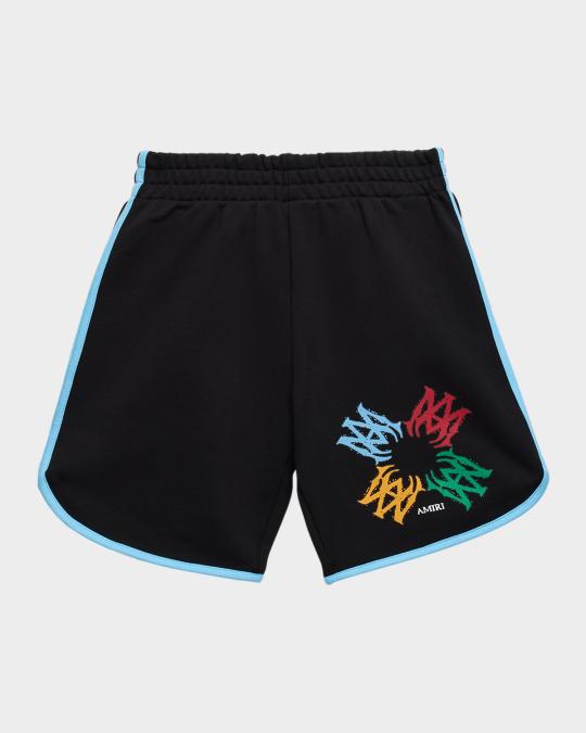 Amiri Boy's Shorts W/ Logo Scribble Graphic, Size 4-12 | Neiman Marcus
