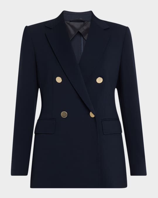 MAXMARA STUDIO ダブルブレスト ジャケット LERICI Max Mara Studio Lerici Double-Breasted Pick Stitch Blazer