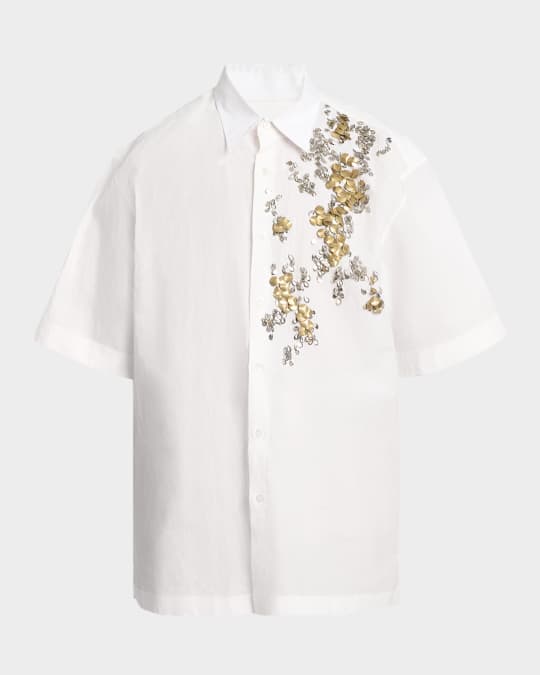 Dries Van Noten Men's Cassidye Embellished Sport Shirt