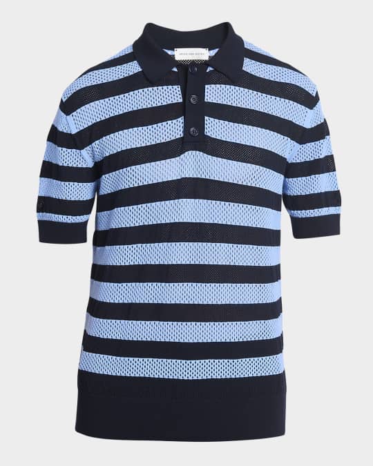 Men's Mercy Striped Knit Polo Shirt