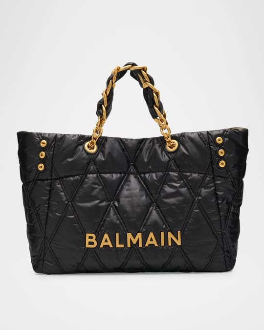 【関税＆送料込み】Balmain 1945 Soft Small Shoulder Bag 1945 Soft small bag in quilted leather black black - Women