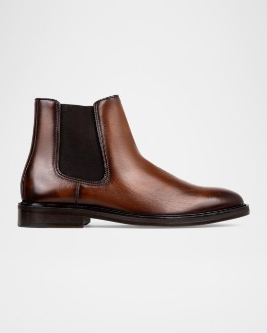 DINALD/PLINER Classic Chelsea Boots Donald Pliner Men Chelsea Boot Calfskin Navy, Made in Brazil  main image 3