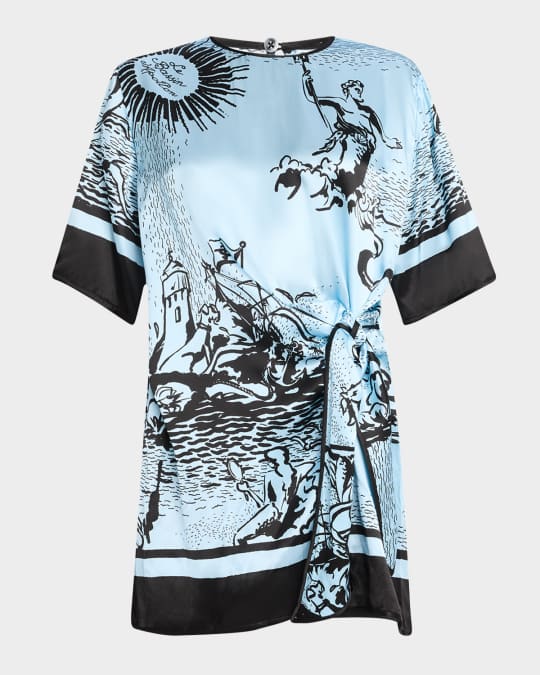 Dreamwood Short-Sleeve Mini Dress