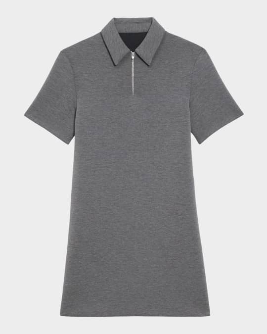 Theory Scuba Half-Zip Polo Dress | Neiman Marcus