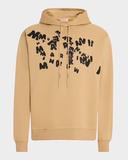 Men's Scattered Logo-Print Hoodie