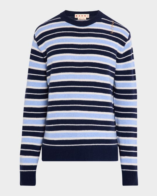 Men's Striped Wool-Cashmere Sweater