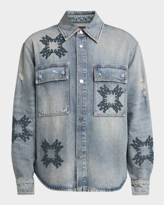 Amiri Men's MA Quad Denim Overshirt | Neiman Marcus