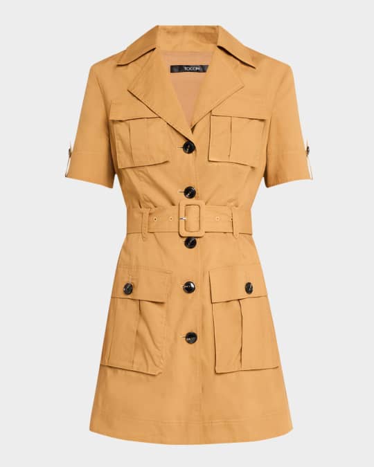 Colleen Button-Front Safari Shirtdress