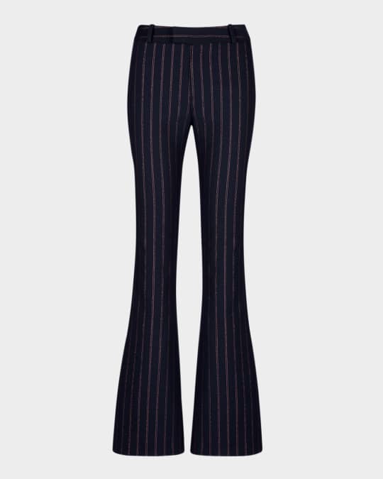 Striped Bootcut Pants