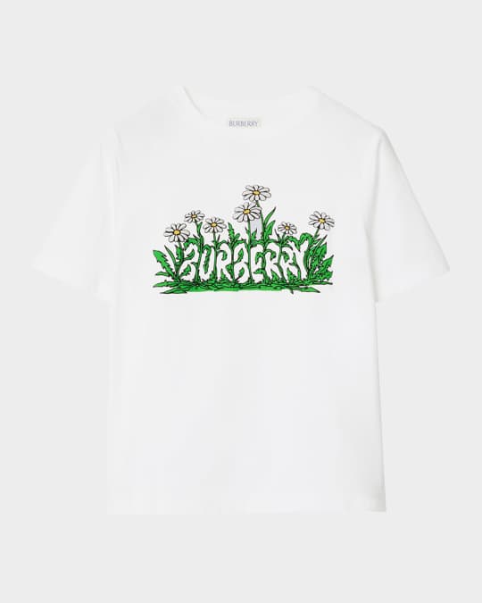 タグ付き　Burberry Tシャツ Burberry Alphabet Logo Printing Cotton Round Neck Short Sleeve