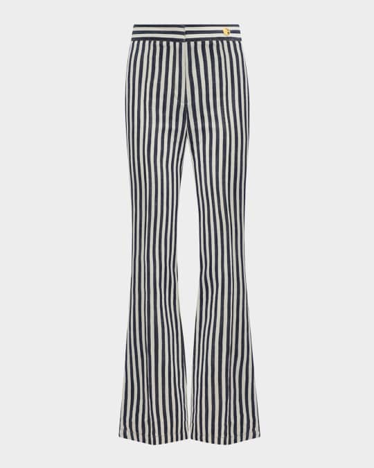 Lola Striped Flare-Leg Pants