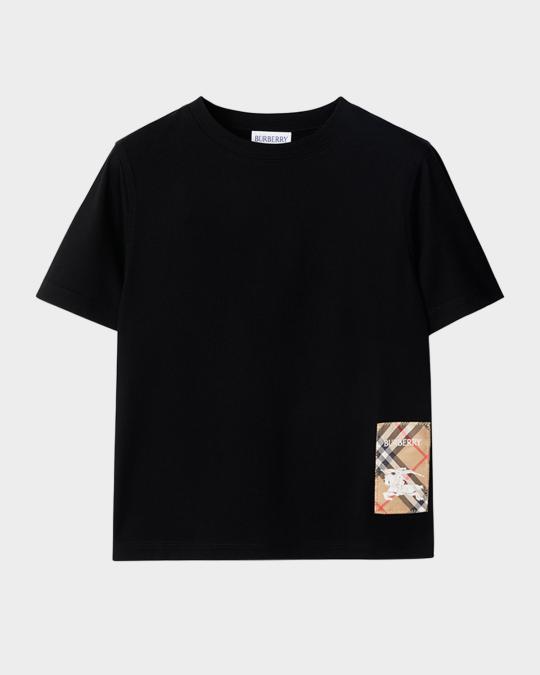 Burberry Boy's Cedar EKD Label Short-Sleeve Cotton T-Shirt, Size 3