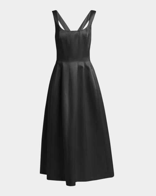 Philosophy di Lorenzo Serafini Sleeveless Satin Fit-&-Flare Midi Dress |  Neiman Marcus
