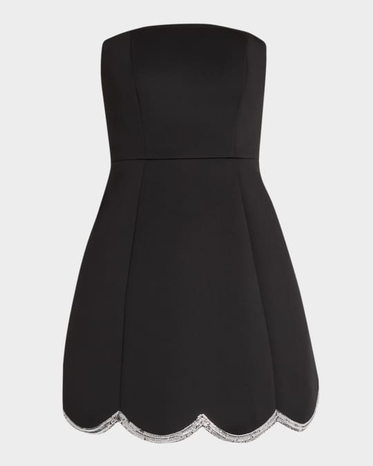 knee length dresses for ladies Oakley Strapless Draped Mini Dress | Ivory | Dresses