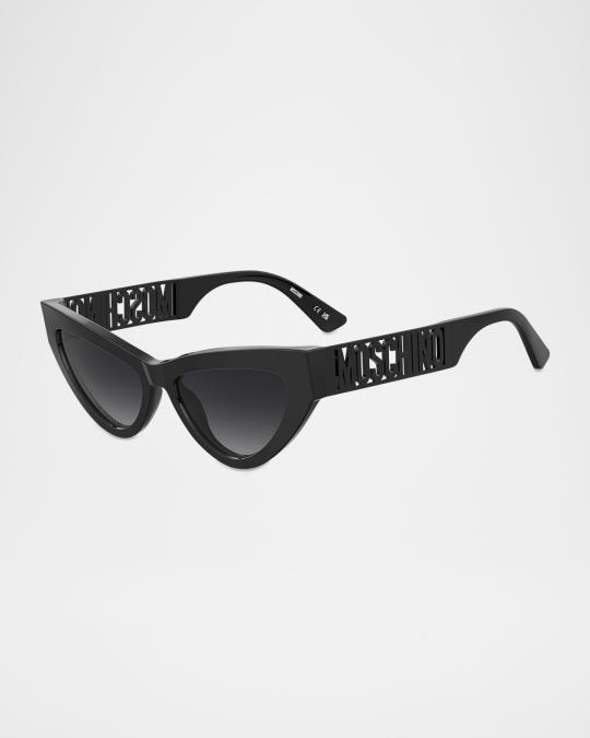 Moschino Logo Acetate Cat-Eye Sunglasses | Neiman Marcus display picture 1