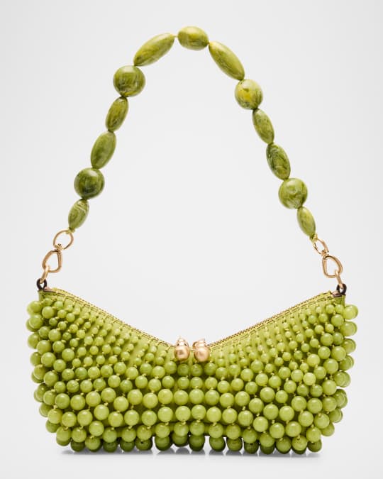Mercier Beaded Zip Shoulder Bag