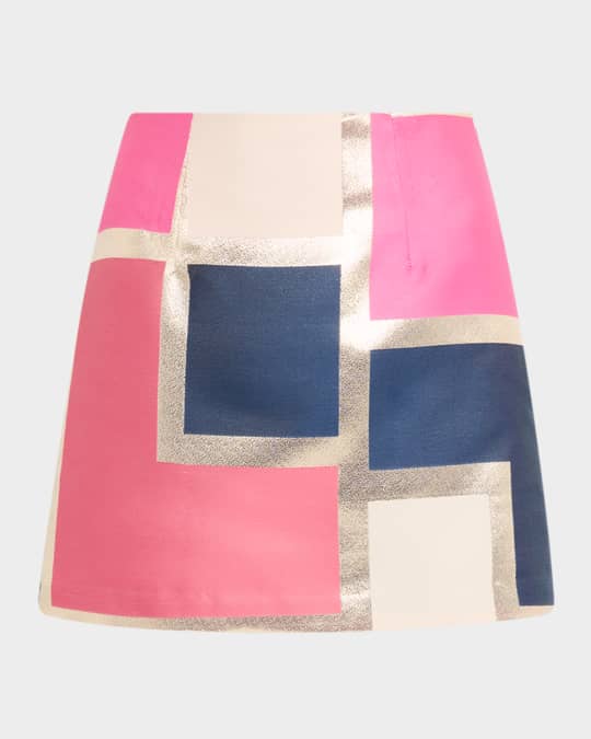 Rico Geometric Jacquard Mini Skirt