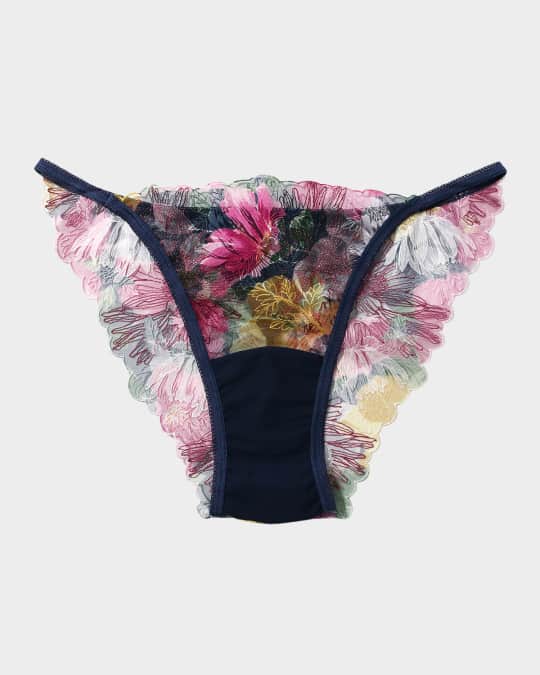 &Oh Wildly Blooming Embroidered Tanga