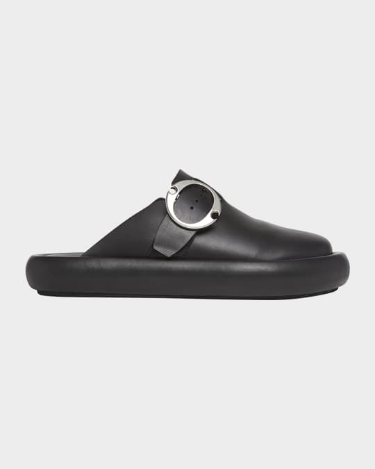 McQueen Men's Arc Leather Clogs | Neiman Marcus