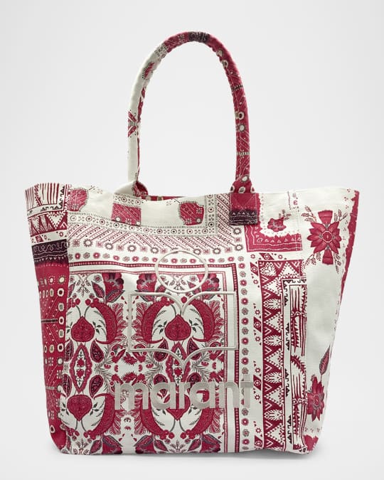 Isabel Marant Yenky Small Paisley Printed Canvas Tote Bag | Neiman