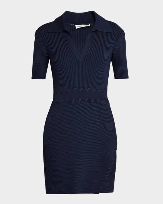 Rayan Short-Sleeve Mini Polo Dress