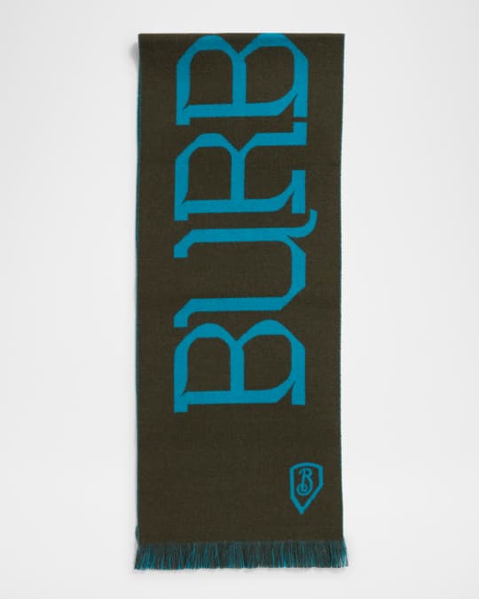Men's Wool Logo Scarf