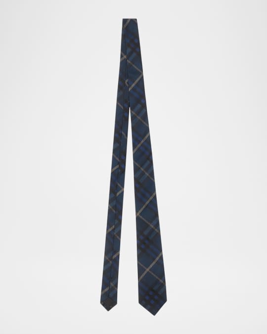 Men's Check 7cm Silk Tie