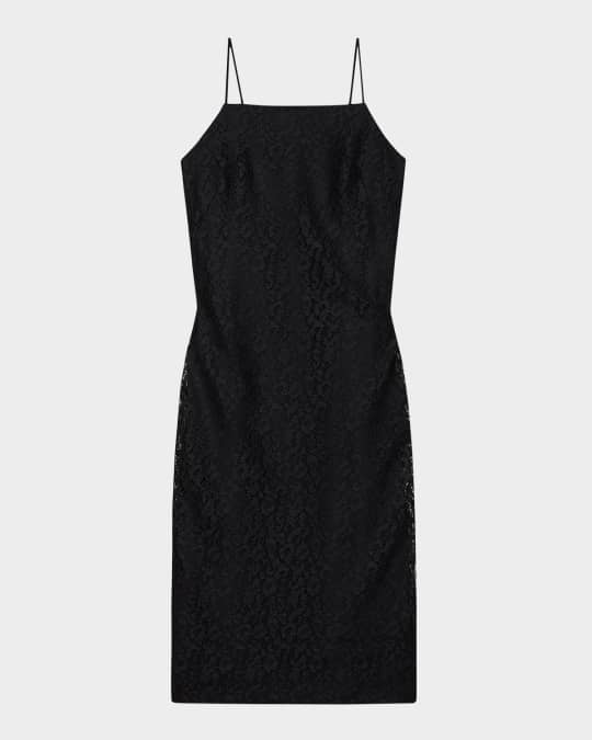 Leopard Lace Slim Slip Dress