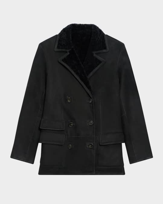 Shearling Peacoat Blazer