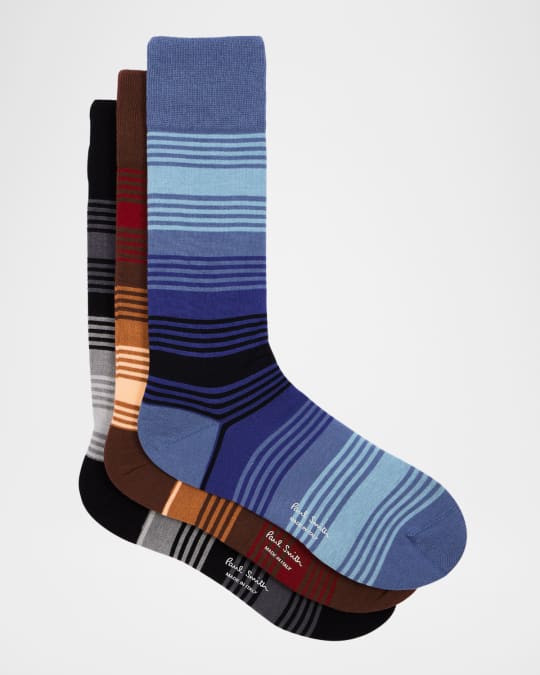 Men's Isodore Ombre Stripe 3-Pack Crew Socks